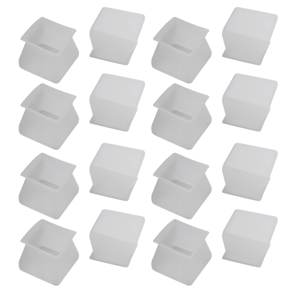 64Pcs Furniture Silicon Protection Cover - Square Silicone Chair Leg Floor Protectors - Chair Leg Table Feet Cover 4853981292836