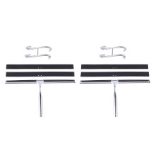 2X Squeegee Stainless Steel Shower Wiper 31cm Shower Squeegee Without Drilling Window Puller with Wall Hanger 4 Silicone
