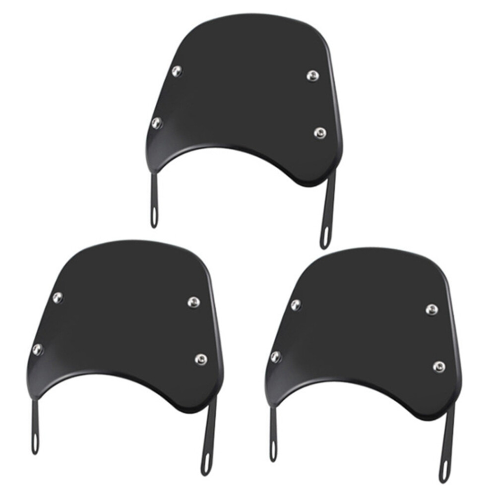 3Pcs 5-7 Inch Motorcycle Headlight Windshield Wind Deflector Windscreen Universal For 4853981295073