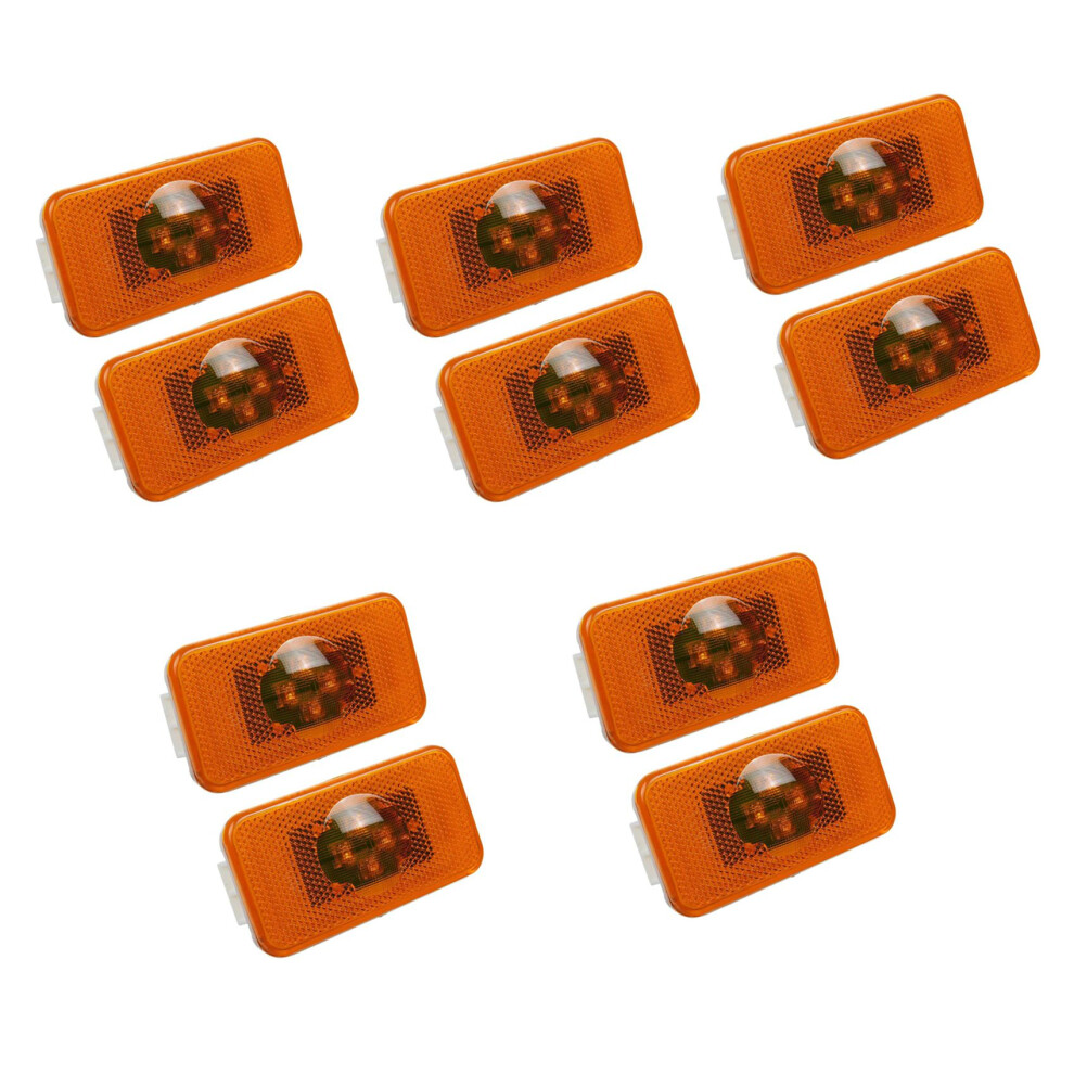 10Pcs 24V Car Truck Led Side Marker 4Leds Indicator Warning For Trucks Fm/ Light 4853981297626