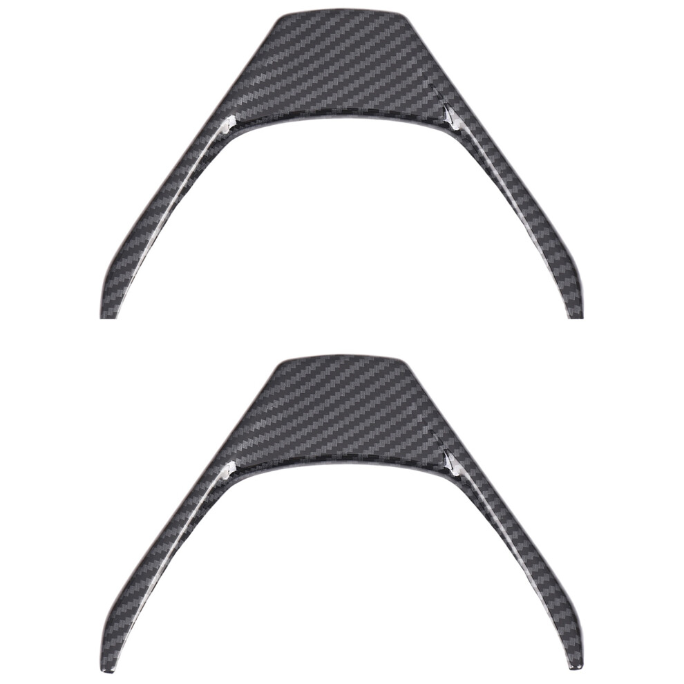 2X Carbon Fiber Steering Wheel Cover Interior Steering Wheel Frame Trim For 2014-2018 4853981295431