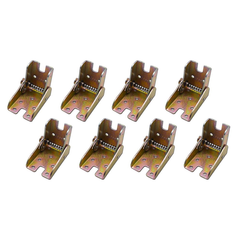 8Pcs Legs Bed Support Brackets Foldable Furniture Leg Feet Lock 2.4 Inch Height With Springs 4853981299149