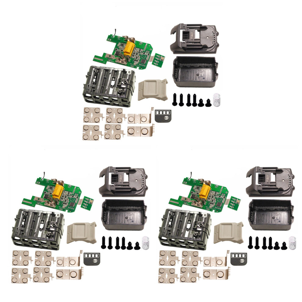 3X Plastic Case Nesting Single Cell Protection Detection Protection Board Pcb For 18V Battery Bl1840 Bl1850 4853981203023