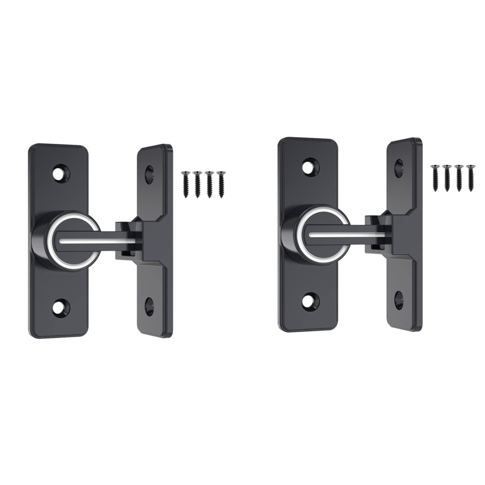 Barn Door Lock Hardware, 90 Degree Heavy Duty Gate Latches Flip Latch Safety Door Bolt Latch Lock 2 Pack 4853981207670