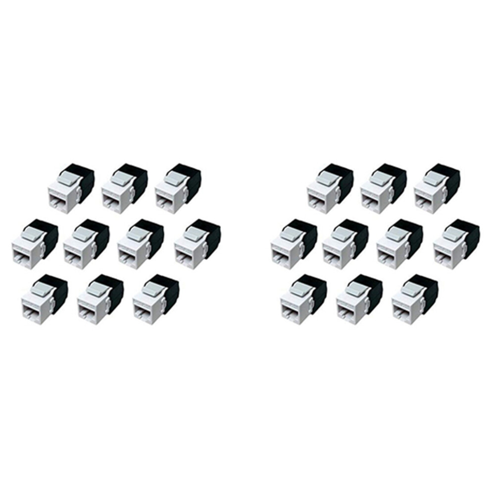 50-Pack Cat6a Rj45 Jack - Cat6 Compatible -180 Degree Toolless -Ethernet Wall Jack -Cat6a Network Coupler 4853981205041