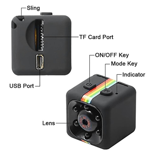 2X Camera Hidden Camera Mini Camera Wireless 1080P HD Portable Small Camera with Motion Detection Loop Recording 2