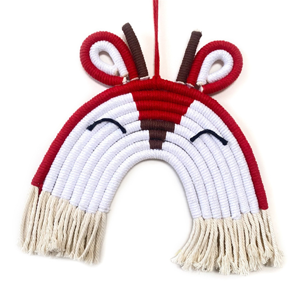 Rainbow Wall Hanging Macrame Woven Hand-Woven,C Exogio