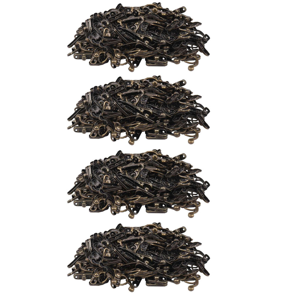 300PCS Metal Hardware Furniture Wooden Box Leather Bag Hardware Decorative Latch Clasps Lock Padlock Hasp with Screws-image-OPC-PJ26SM5-NEW