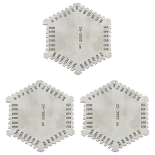 3X High Precision Stainless Steel Hexagon Wet Film Comb Instrument Stainless Steel Wet Diaphragm Thickness Gauge