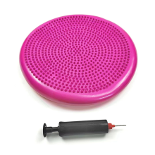 Red PVC yoga balance mat, inflatable massage cushion