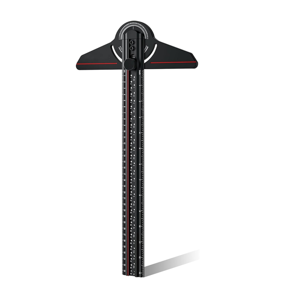 Angle Finder Protractor, With 13 Inch Woodworking Ruler Black 4853981214531