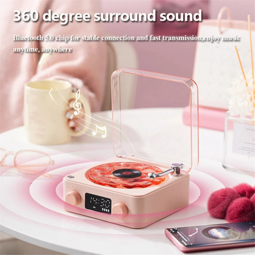 Retro Record Player Bluetooth Audio High Quality Wireless Speaker 1