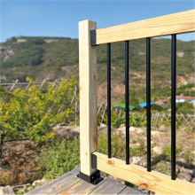 Stainless Steel 2x4In(Actually 1 ½ x 3 ½In) Deck Railing Connector,B