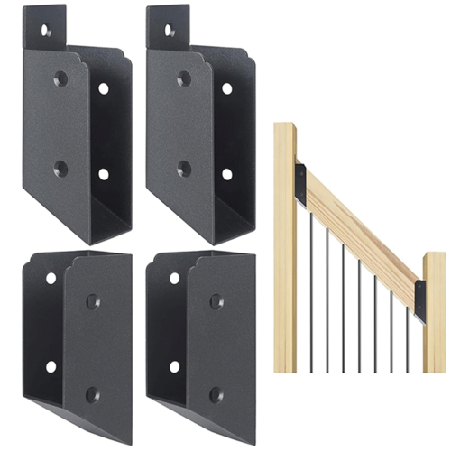 Stainless Steel 2x4In(Actually 1 ½ x 3 ½In) Deck Railing Connector,B 2