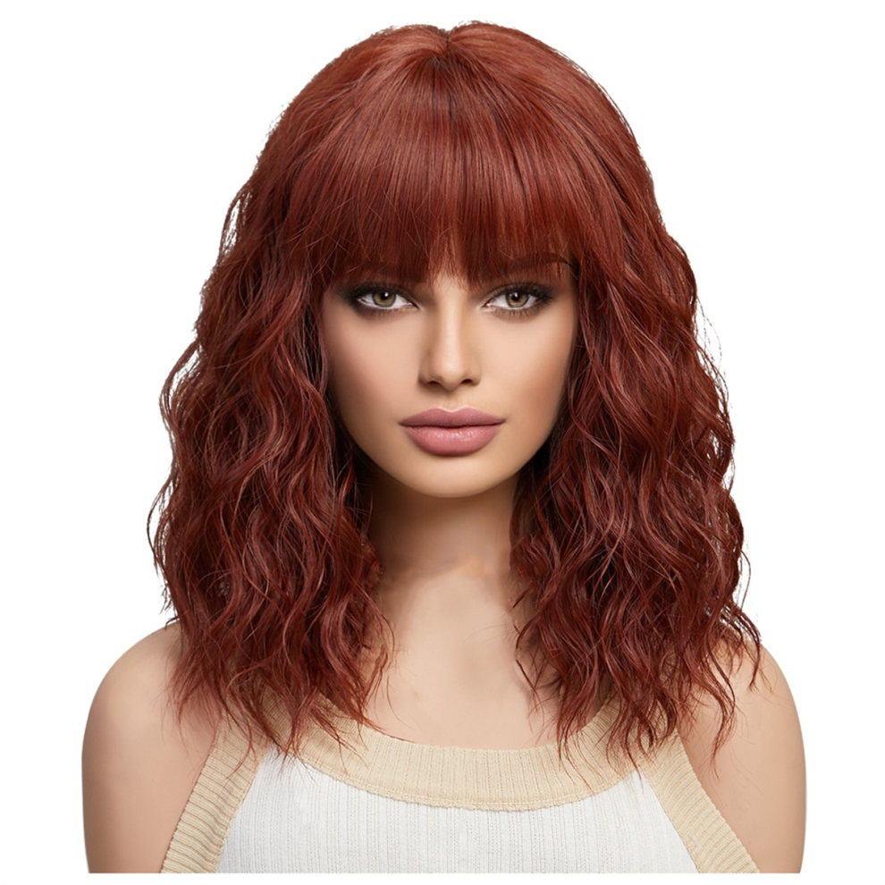 Exogio Short Curly Ash Synthetic Wigs For Women Daily Cosplay Natural Wig-C