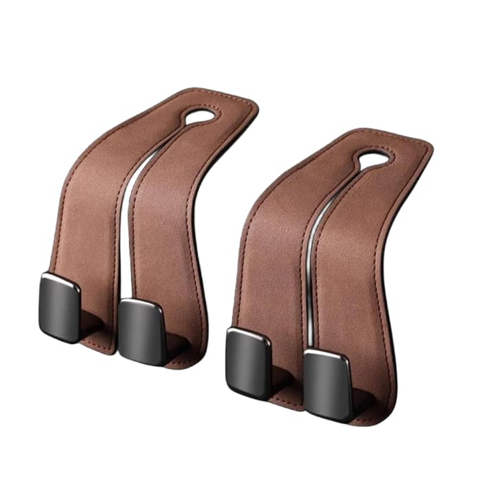 2Pcs Seat Back Double Hook Customized For Car Brown 4853981221034