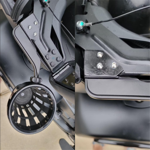 Motorcycle Passenger Drink Cup Holder Mount For Indian Pursuit silver 2