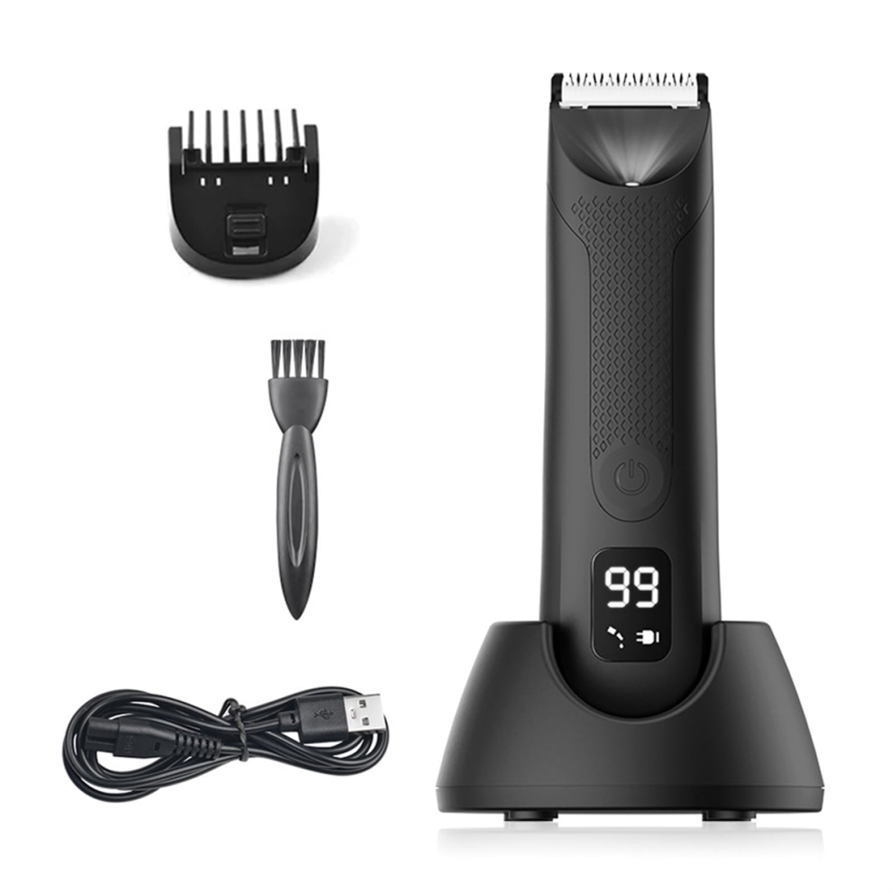 Exogio Trimmer For Men Ceramic Blade Heads Groin & Body Shaver Groomer,B