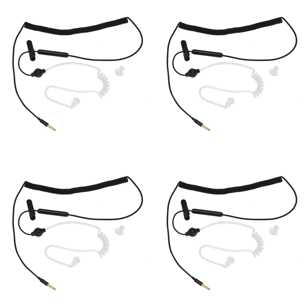 4X Single Side Earphone In-Ear Stereo Mono Earbud Headphones Noise Isolating Earbuds With Mic 4853981228996