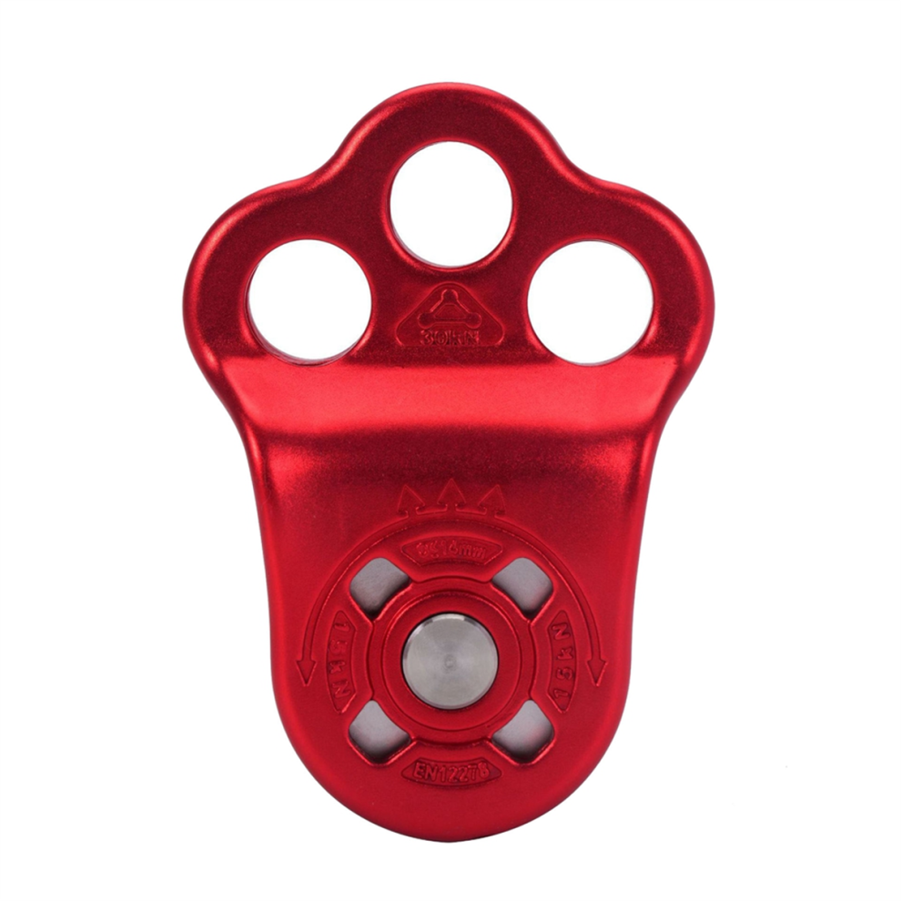 Rock Climbing Pulley 3 Holes Aluminum Alloy Bearing,A 4853981230746