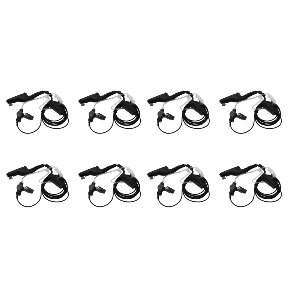 8X Air Acoustic Tube Earpiece Ptt Mic Headset For Xir P8668 P8268 Apx 7000 Xpr 6500 6550 4853981228927