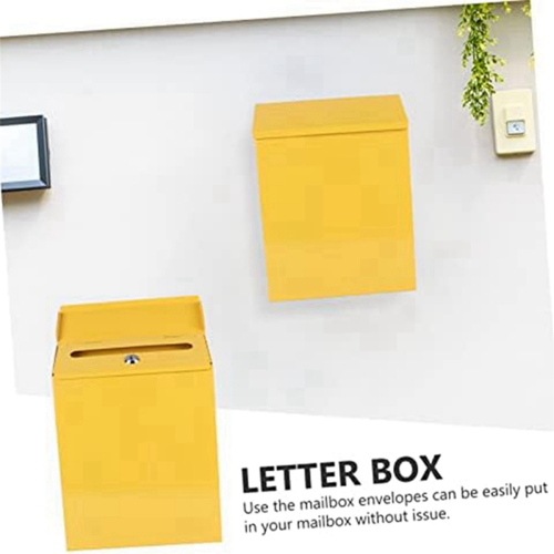 2Pcs Mailbox with Lock Wall Hanging Key Box is Suitable for Small Letters Iron Door 2