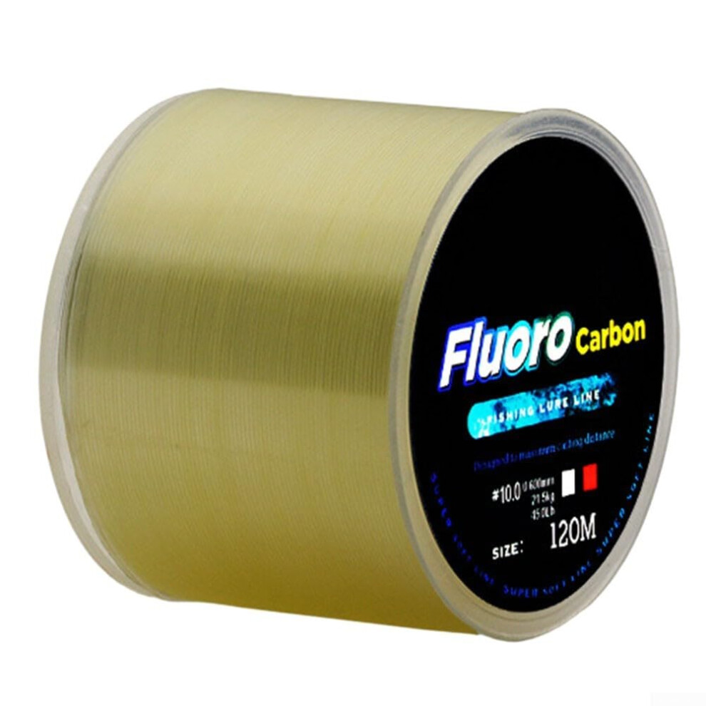 The slim design of the 120 m fluorocarbon fishing line ensures smooth operation and reliability (1.0 yellow).-image-OPC-PJ26Y96-NEW