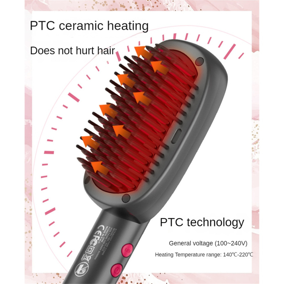 Exogio Portable Straightening Brush For Women Eu Plug
