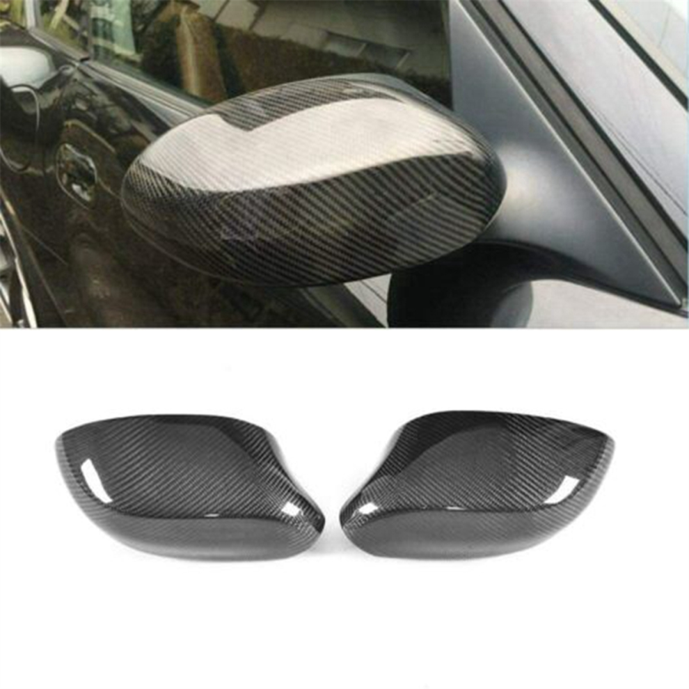 Real Carbon Fiber Side Rearview Mirror Cover Caps Add On Light 4853956037080