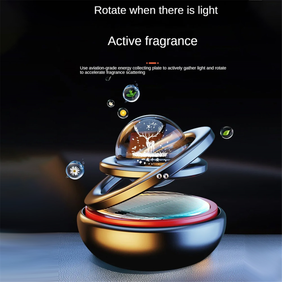 Solar Rotating Perfume Vehicl Suspension Car -C 4853956037196