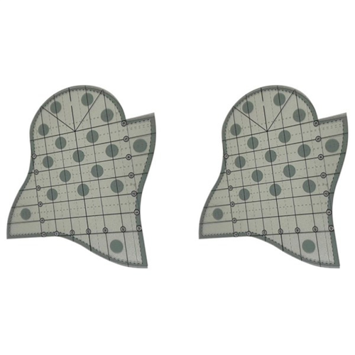 Mesh Scallop Quilting Template Scalloped Patchwork Ruler, 2PCS