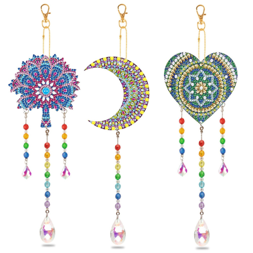 DIY Diamond Paint By Number Wind Chimes Crafts for Kids