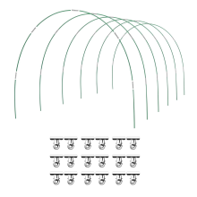 Green House Hoops Grow Tunnel Rust-Free Fiberglass Raised Beds