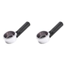 2 Pcs 51mm Stainless Steel Bottomless Coffee Portafilter for Professional Espresso Maker Accessory