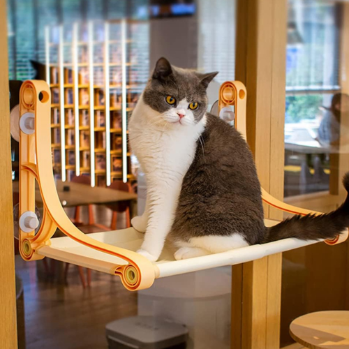 Cat Window Perch,Cat Hammock with Two Modes of Use Orange 1