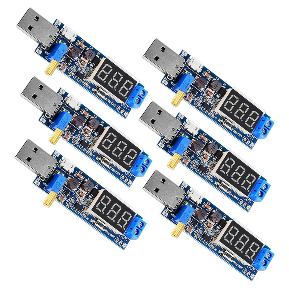 6Pcs Buck Boost Converter 3.5-12V To 1.2-24V Dc-Dc Voltage Regulator 4853956042824