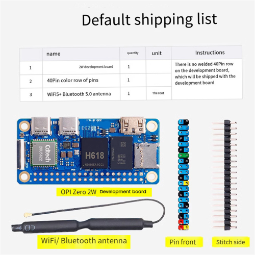 For Zero 2W Development Board 2GB RAM+Case 1