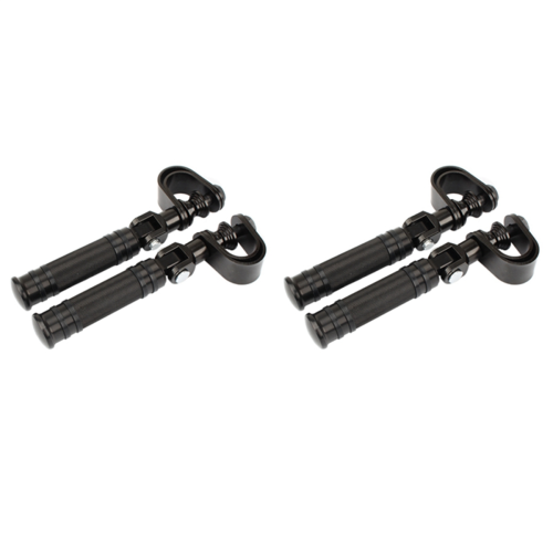 2Pair Highway Engine Guard Crash Bar Foot Pegs for Motorcycle Accessories Rest Black