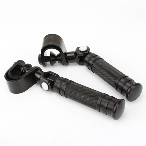 2Pair Highway Engine Guard Crash Bar Foot Pegs for Motorcycle Accessories Rest Black 2