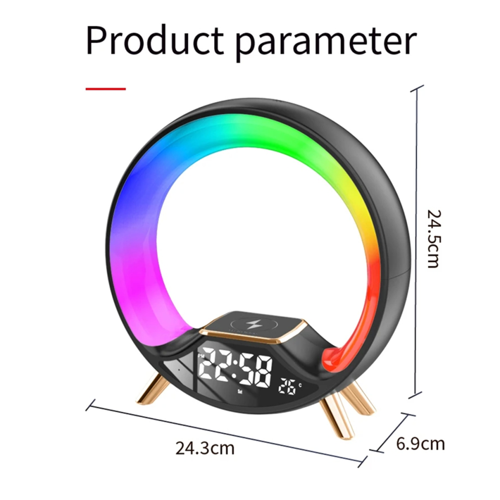Bluetooth Speaker Smart Alarm Clock Atmosphere (B)Eu Plug Light 4853956040950