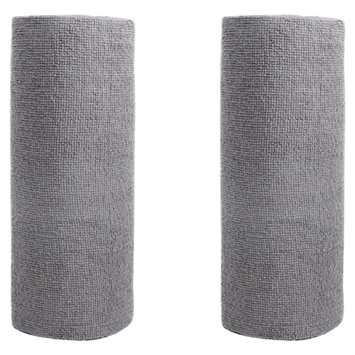 Household ,Microfiber Towel Rolls Dish Rags Wash,Gray 2
