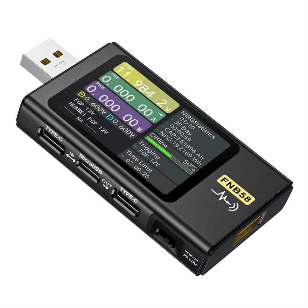 Fnb58 Usb Tester Voltage Current Power Tester,Charge Detection 4853956039473