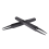 Industries Round Tip Straight Plastic Anti-Static Tweezers Black 30Pcs 6