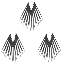 Industries Round Tip Straight Plastic Anti-Static Tweezers Black 30Pcs