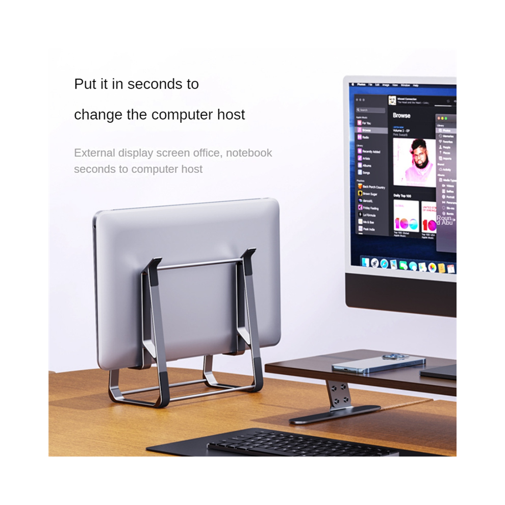 Laptop Stand Tablet Desktop Universal Computer Stand, Silver 4853956047393