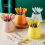 Cute Ceramic Jar Fruit fork Set 304 Stainless Steel Cake C 4