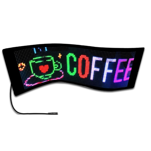 Car LED Screen Signage Flexible Display Rear Window Animation Panel,B 2