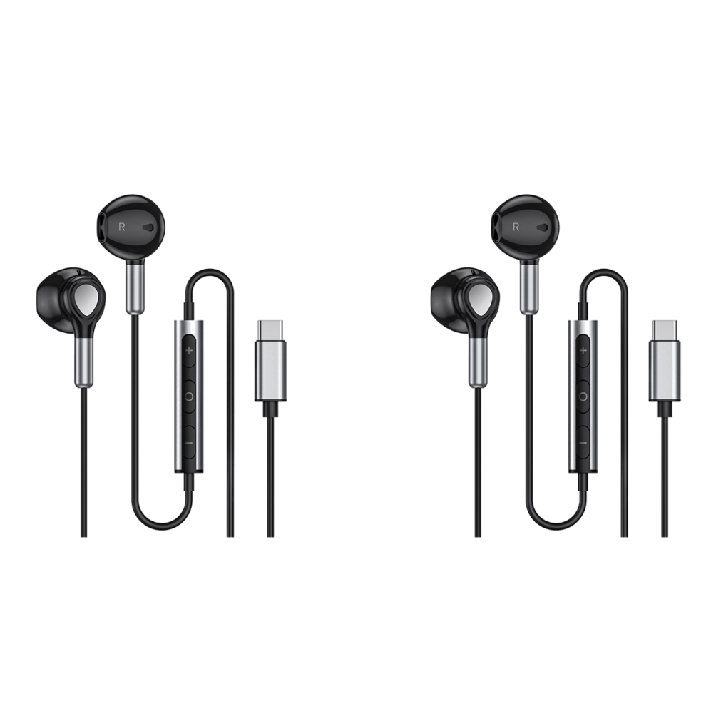 2X Usb C Headphones, In-Ear Headset With Microphone And Volume Control ,Type Headphones For S22 S21 S20 Fe A53 4853956047065