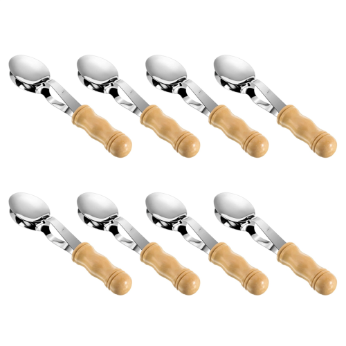 8X Musical Spoons Instrument with Wooden Handle Percussion Irish