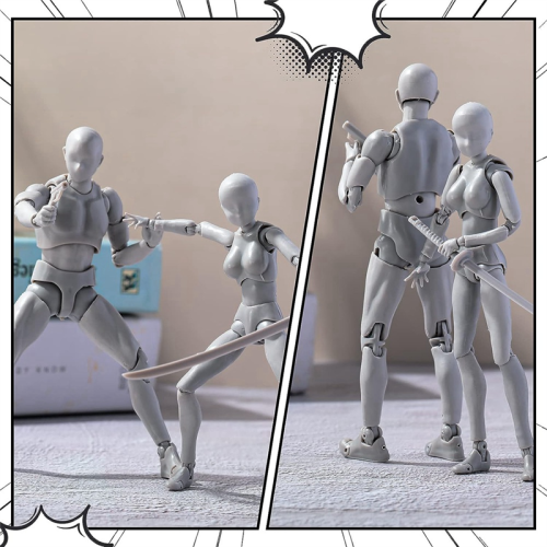 4 Sets Drawing Body Artists PVC Figure Models 2